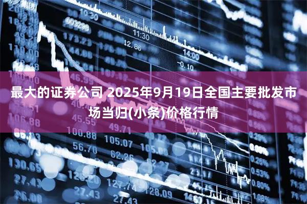 最大的证券公司 2025年9月19日全国主要批发市场当归(小条)价格行情