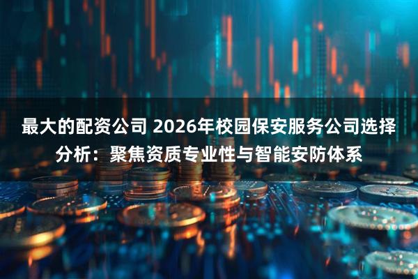 最大的配资公司 2026年校园保安服务公司选择分析：聚焦资质专业性与智能安防体系